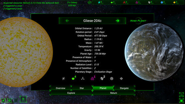 Galactic Simulator2: Stargate cheat table screenshot