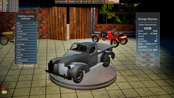Car Factory Empire cheat table screenshot