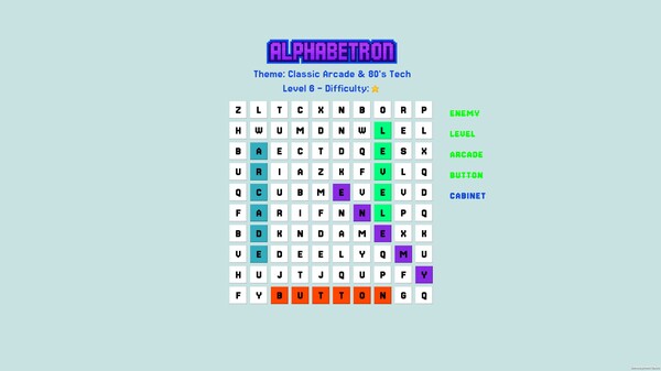 Alphabetron cheat table screenshot