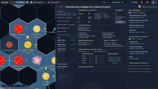 Mandate of Galactic Empires cheat table screenshot