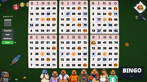 Capybara Bingo cheat table screenshot