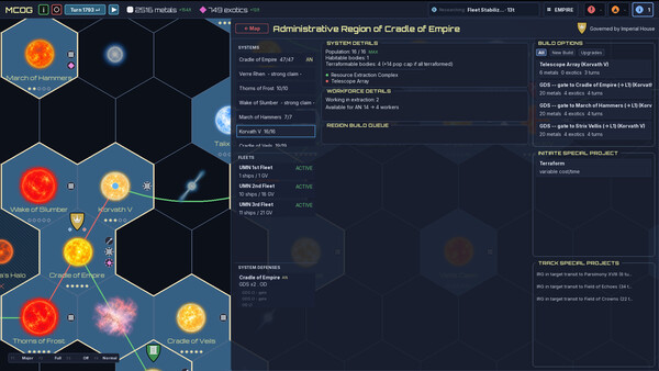 Mandate of Galactic Empires cheat table screenshot