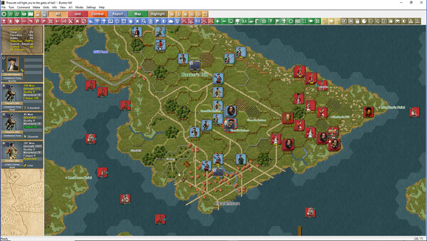 American Revolutionary War cheat table screenshot