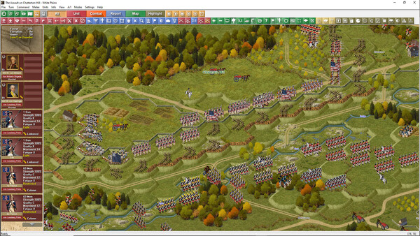 American Revolutionary War cheat table screenshot