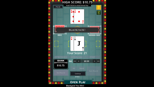 Blackjack 2D: Dealer’s Gambit cheat table screenshot