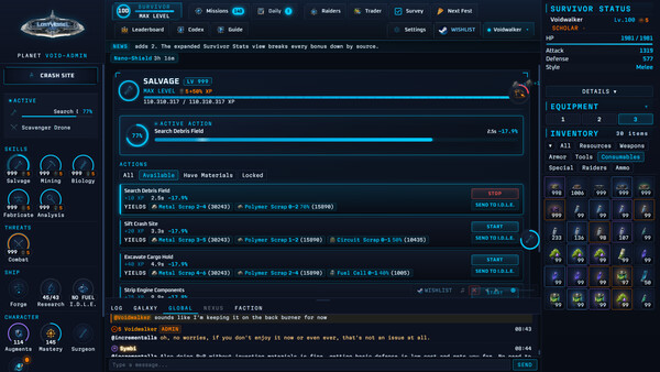 Lost Vessel cheat table screenshot