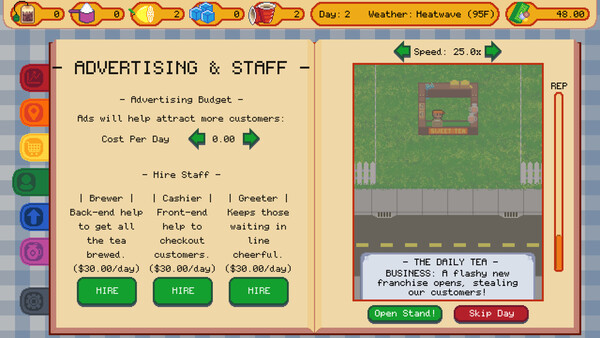 Sweet Tea Tycoon cheat table screenshot
