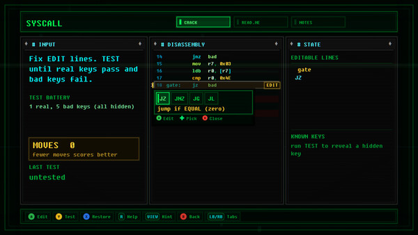 SYSCALL: RING ZERO cheat table screenshot